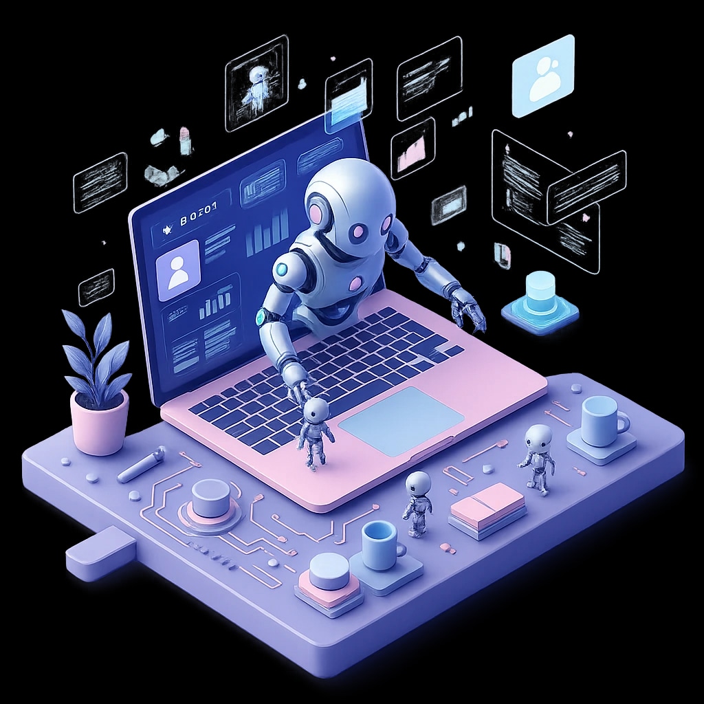Ilustración de transformación digital empresarial